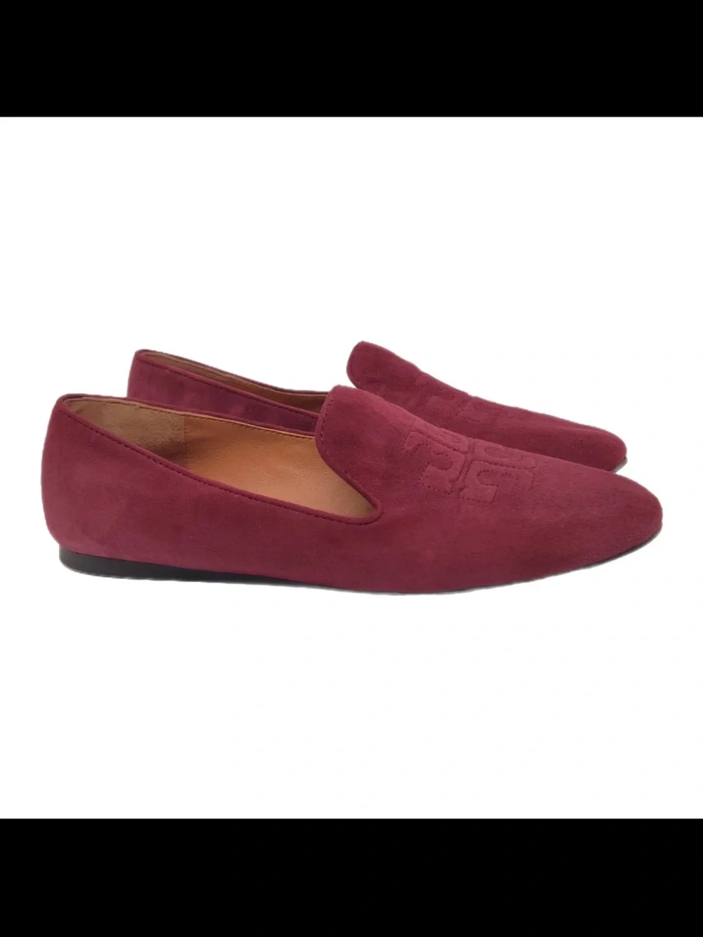 Tory Burch Suede  RUBY SMOKING Loafers in Wine
